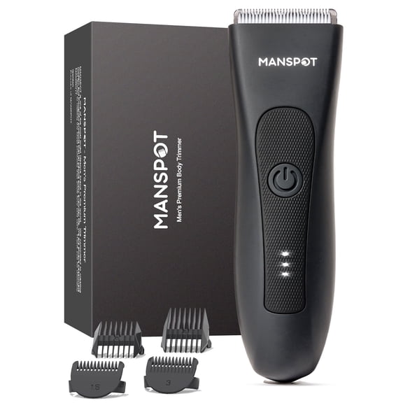 MANSPOT Manscape Body Hair Trimmer for Men , Groin Hair Trimmer Ball Shaver Replaceable Ceramic Blade Heads Waterproof
