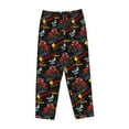 thumbnail image 4 of Naloa Monster Truck Print Women’s Ultra-Soft Comfy Pajama Lounge Pants with Pockets & Drawstring, 4 of 8