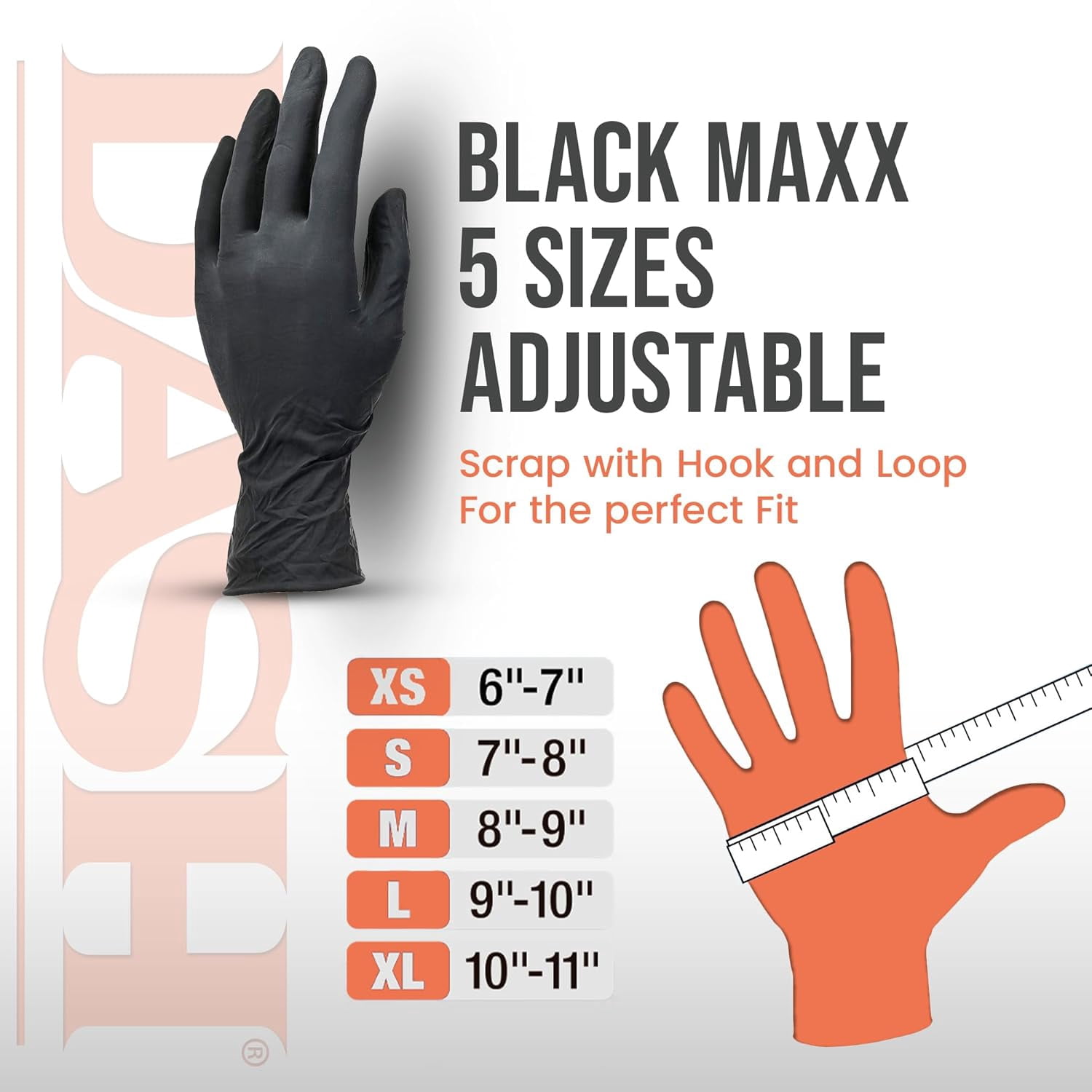 DASH Black Maxx Latex Exam Grade Disposable Gloves, Black, 6.6 mil, 100/Box, XSmall