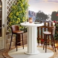 thumbnail image 5 of Tribesigns 39"H Bar Table with Roman Pillar Base, Wood Dining High Top Kitchen Breakfast Table, Home Counter Height Bistro Pub Table, for Coffee Cocktail Living Room, Small Space, 5 of 8
