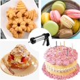 thumbnail image 3 of Máquina de prensado de galletas para hornear pistola de prensado de galletas de acero inoxidable + 13 platos de galletas + 8 boquilla de hielo, kit de pistola de prensado de galletas spritz, 3 of 5