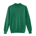 thumbnail image 5 of Women Sweaters Long Sleeve Tops Classic Crew Neck Pullover Sweaters Loose Dressy Casual Basic Clothes Dark Green 2XL, 5 of 5