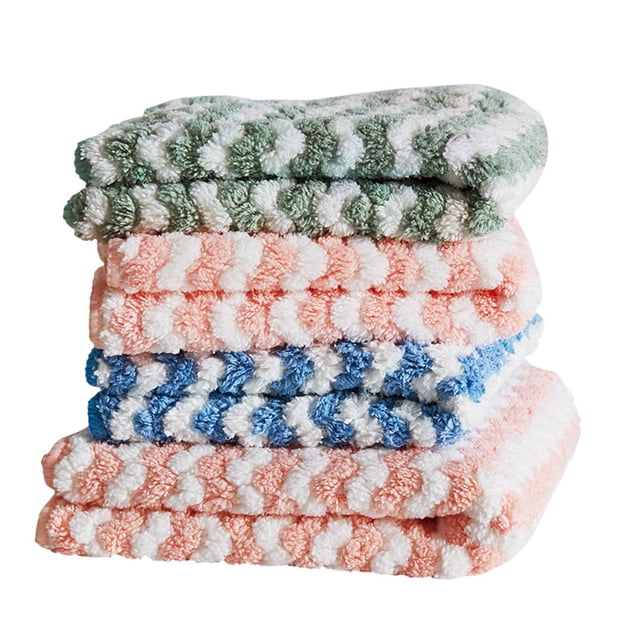 Naiovety Toalla de cocina de microfibra, paño de limpieza y , paño de cocina absorbente de agua, toallas para el hogar, Color aleatorio Suministros de limpieza para el hogar