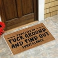 thumbnail image 3 of Funny Welcome Doormat, Outdoor Rug Many Beautiful Patterns Soft Absorbent Water Non-Slip Easy-Clean 15.7x23.6in Brown, 3 of 7
