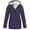 Purple, variant on Plush Button Jackets for Women Women Plus Velvet Solid Jackets Outdoor Waterproof Hooded Raincoat Windproof Coats Hooded Coat Long Sleeve Pocket Long Sleeve Coat Tops