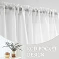 thumbnail image 6 of Extra Long Faux Luxury Linen Sheer Voile Curtain, High Ceiling, Rod Pocket Soft Voile Sheer Window Drapes for Living Room, Theatre, 50" W x 168" L, Gray, 1 Panel, 6 of 9