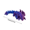 thumbnail image 2 of GuFamilya 3D Printed Dragon, 3D Dragon,3D Printed Fidget Dragon, 3D Printed Articulated Dragon for Home Office Car Desk Decor Toys Purple, 2 of 3