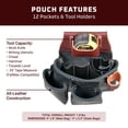 thumbnail image 3 of Bolsa para herramientas Occidental Leather 3 Pouch Pro con soporte para cinta adhesiva negra, 3 of 4