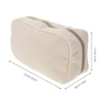 Small Rectangular Makeup TABLZONE Luxurious Beige Makeup Bag with Hand-Carry Option for ...