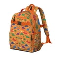 thumbnail image 2 of Orange Dinosaur Volcano Pattern Backpack for School,Cute School Bag,Schoolbag with Adjustable Shoulder Straps & Padded Back,15.25"x11.5"x5.25", 2 of 5