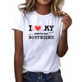 thumbnail image 1 of Gibobby Playera de Manga Corta Casual Suave Camiseta manga corta con cuello redondo y estampado divertidas para el día San Valentín para mujer(Blanco,G), 1 of 5