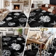 thumbnail image 6 of Seaweed Starfish Shell Washable Living Room Rugs 5'x7', Gray Coral Marine Life Black Low Pile Throw Large Area Rugs Non-Slip Sturdy Edge Binding Carpet for Dining Room Bedside Kitchen, 6 of 9