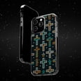 thumbnail image 6 of DistinctInk Hybrid (Acrylic / TPU) Clear Slim Fit Case for Apple iPhone 12 Pro MAX (6.7" Screen) - "Bright and Minimal Christian Cross Pattern", 6 of 8