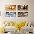 thumbnail image 4 of ZHONGYUTONG Running Horses Wall Art Wild Animal Pictures White Horses Canvas Prints Large Vintage Artwork for Home Office Living Room Decor Framed (12.00" x 24.00"), 4 of 6