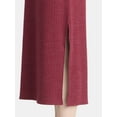 thumbnail image 3 of Time and Tru Women's Ribbed Column Dress with Short Sleeves, XS-XXXL, 3 of 4