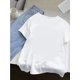 thumbnail image 2 of [Cute Potato Tee] Soft Cotton Women's Cute Potato Graphic Tee | Casual Round Neck Short Sleeve T-Shirt, Potato Print, Sizes S-XXL | Perfect for Spring and Summer, Casual Wear, Fun Casual , Smoot, 2 of 6