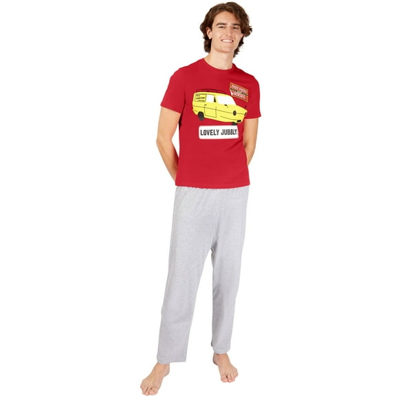 Only Fools and Horses Mens Lovely Jubbly Pajamas Red Sizes S-XXL