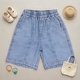 thumbnail image 5 of NIPAXO Boys Denim Shorts Elastic Waist Shorts, Light Blue, 4-5Y, 5 of 6