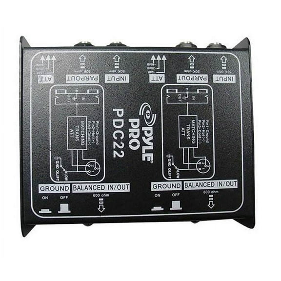 Dual 1/4'' Instrument To Balanced & Unbalanced (1/4'' XLR) Direct Box