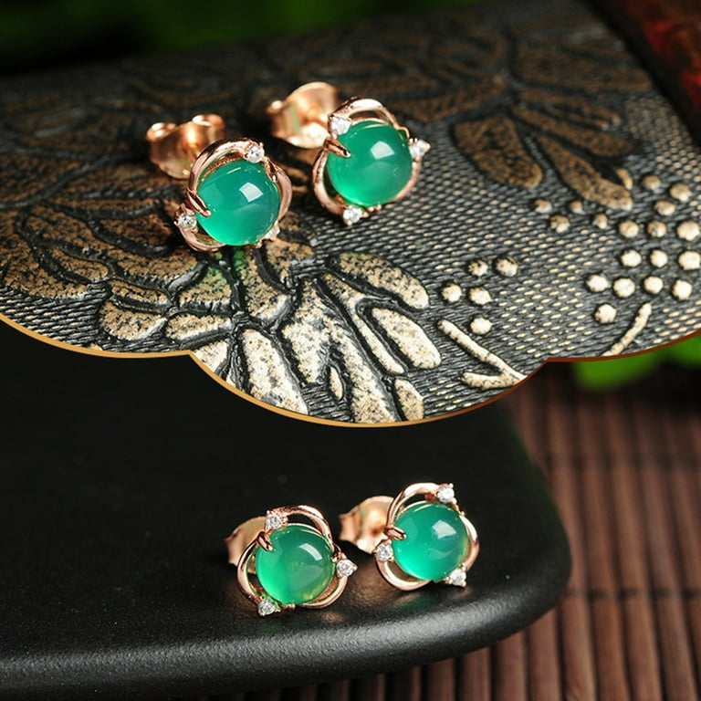 Faux 2024 jade earrings