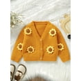 thumbnail image 4 of GXFC Baby  Girls Fall Cardigan Sweater 6M 1T 2T 3T Toddler Girls Long Sleeve Button Down Closure Knitted Jacket Tops Casual Autumn Clothes for Kids Girls, 4 of 9