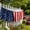 B, variant on Patriotic Fabric Ribbon Banner, 4th of July Streamer Garland with Red White Blue Striped & Solid Ribbons, Rustic Fireplace Mantel Decor for Independence Day Summer Holiday Gatherings.98.43 in.A