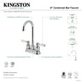 thumbnail image 4 of Kingston Brass FB8498DPL Paris Double-Handle 4" Centerset High-Arc Bar Faucet, Brushed Nickel, 4 of 4