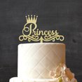 thumbnail image 2 of Princess Custom Name Cake Topper Personalized Monogram Rustic Wooden Cake Topper Cake Decoration 8-9 Inches Wide, 2 of 3