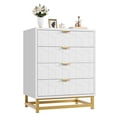 thumbnail image 2 of BouPower Modern 4 Drawer Dresser for Bedroom,Bedroom Dresser,Wooden Storage Organizer Cabinet Chest of Drawer for Closet,Living Room,Hallway, 2 of 6