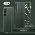 thumbnail image 1 of ELEHOLD Rugged Full Body Case for Samsung Galaxy Z Fold 5 5G 2023, Luxury PU Leather Cover with Tempered Glass Screen Protector, Hinge Protection Shockproof Case for Samsung Galaxy Z Fold 5, Green, 1 of 7