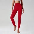 thumbnail image 2 of Celsior Compression Leggings Anti Cellulite Leggings Resistance Band Leggings Full Length Buttery Soft Yoga Pants Tummy Shaping Pants High Waisted Leggings Scrunch Butt Compression Legging Red M, 2 of 6