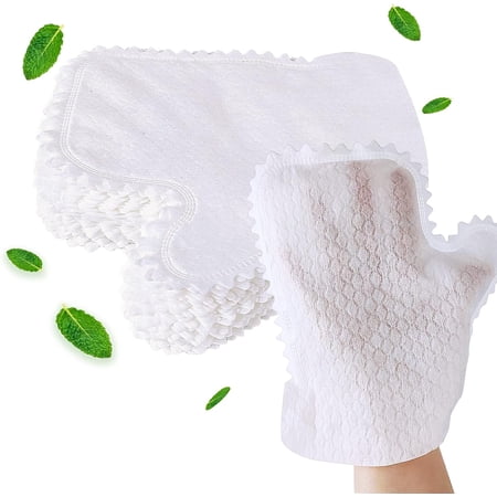 KKFEN-40Pcs Dishwashing Gloves Non- Woven Shoes Cleaning Towels Shoe Dust soft Cloth Cleaning Gloves for Cleaning Shoe Bag Glasses Car Electronic Device White