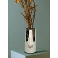thumbnail image 2 of Serene Spaces Living Large Silver Cylinder Metal Vase, 4.25" Dia & 9" Tall, 2 of 7