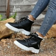 thumbnail image 5 of XIMIN Women's Chunky White Sneakers Plus Velvet New Versatile Warm High Top Boots Korean Style Winter Boots with Waterproof Artificial Leather and Fleece Lining Shoes, 5 of 7