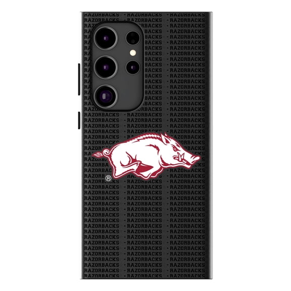 Keyscaper Arkansas Razorbacks Text Backdrop Galaxy Magnetic Bump Case