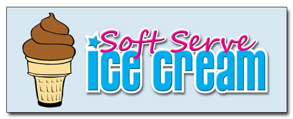 Choose Your Size Concession Food Truck Sticker Ice Cream Soft Serve DECAL 