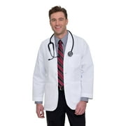 Landau Men's Essential Lab Coats Classic Relaxed Fit Breathable Fade Resistant 3 Pockets Button Consultation Jacket Scrub, Style 3200