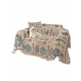 thumbnail image 2 of Ocean Fishes Couch Cover, Retro Tropical Coastal Animal Brown Sofa Cover Blanket for 2 Seat Cushion, Sectional Sofa Slipcover Furniture Protector for Living Room Bedroom 71''x102'', 2 of 9