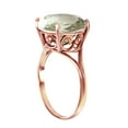 thumbnail image 2 of Galaxy Gold 14K Solid Gold 5.5 Carat Natural Green Amethyst Ring for Women - Rose Gold Fine Jewelry, 2 of 2