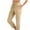 Khaki, variant on Bloomae Capris Pants for Women Soft Cotton and Linen Casual Summer Straight Wide Leg Loose Drawstring Elastic High Waist Cropped Trouser with Pockets Navy L