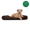 thumbnail image 4 of FurHaven Pet Dog Bed | Orthopedic Microvelvet Luxe Lounger Pet Bed for Dogs & Cats, Espresso, Large, 4 of 10