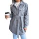 thumbnail image 2 of Abrigo de Lana de Invierno para Mujer Ropa de Abrigo Informal Suelto Frente Abierto Clásico con Cinturón ANGGREK Otros, 2 of 7