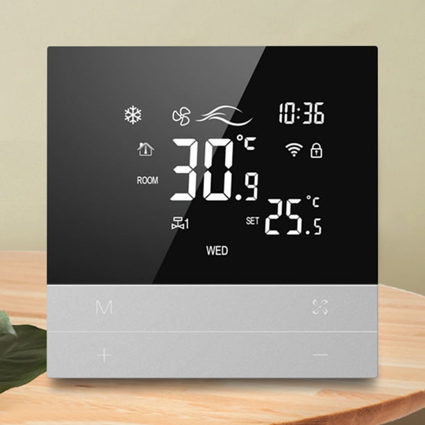 Termostato De Aire Acondicionado Central Controlador de temperatura Wifi Pantalla táctil Lcd Smart Tuya para Alexa (WiFi-2P)