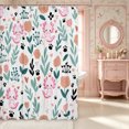 thumbnail image 2 of Manfei Kawaii Axolotl Shower Curtain 72Wx72L,Floral Animal Bathroom Curtain, 2 of 6