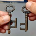 thumbnail image 2 of Zinc Alloy Metal Kongming Lock Puzzle, Magic Alloy Padlock - Unbreakable Brain Teaser, Intelligent Lock Without Electricity - Decorative Metal Lock with Key - No Feathers, 2 of 5