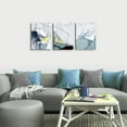 thumbnail image 3 of Canvas Wall Art For Living Room Bedroom Wall Decor Office Decor Artworks Gray Abstract Paintings Wall Posters Prints Pictures Ready To Hang Bathroom Home Decorations 16x12 Inch 3 Pieces, 3 of 6