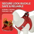 thumbnail image 6 of BELLA & PAL Cat Harness and Leash for Walking, Breathable Air Mesh Adjustable Vest Harnesses for Cats, Easy Control Safety Reflective Strips Harness, Red Harness, XXS, 6 of 11