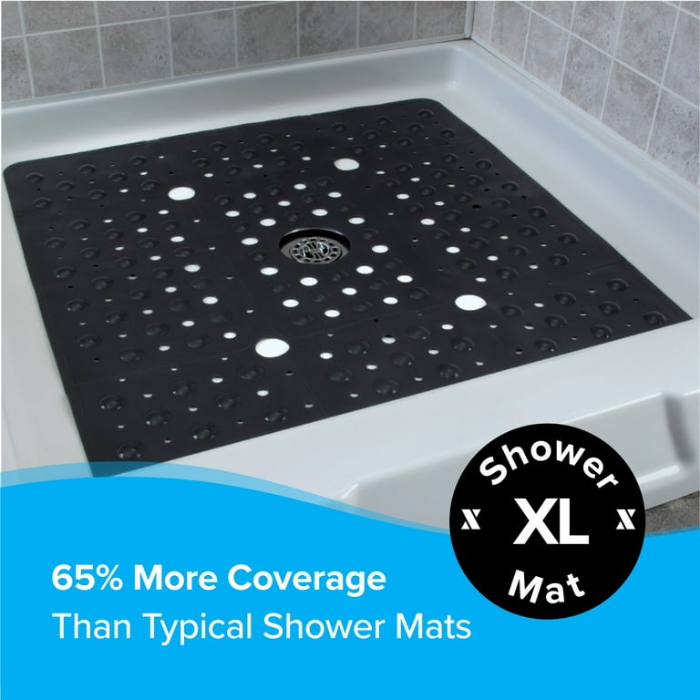 27 in. x 27 in. Extra Large Square Shower Mat in Clear