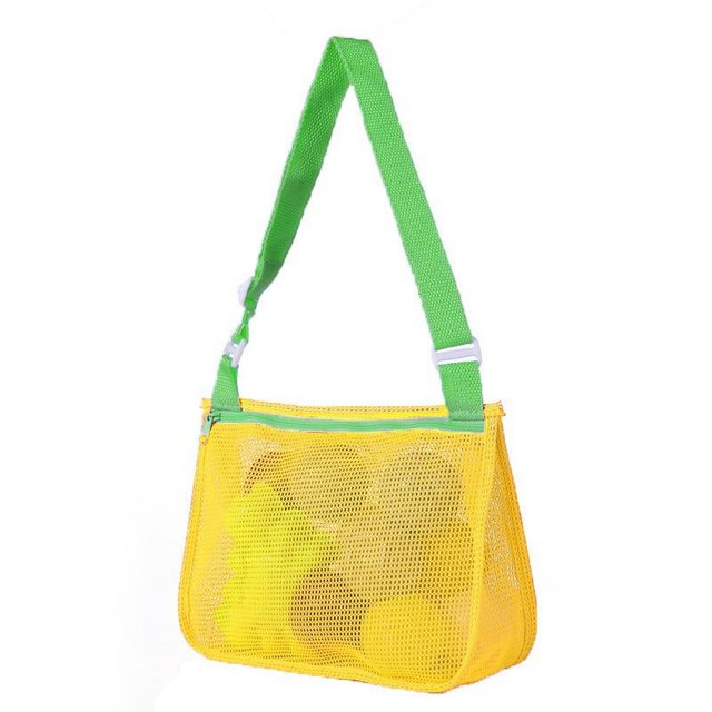 Bolsa de almacenamiento de juguetes para niños, bolsa de playa de viaje, bolsa de red de playa con perspectiva hueca, bolso de hombro