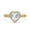 Yellow, variant on Simulated Cubic Zirconia Size-5 Heart Promise Ring Halo Heart Round 925 Sterling Silver